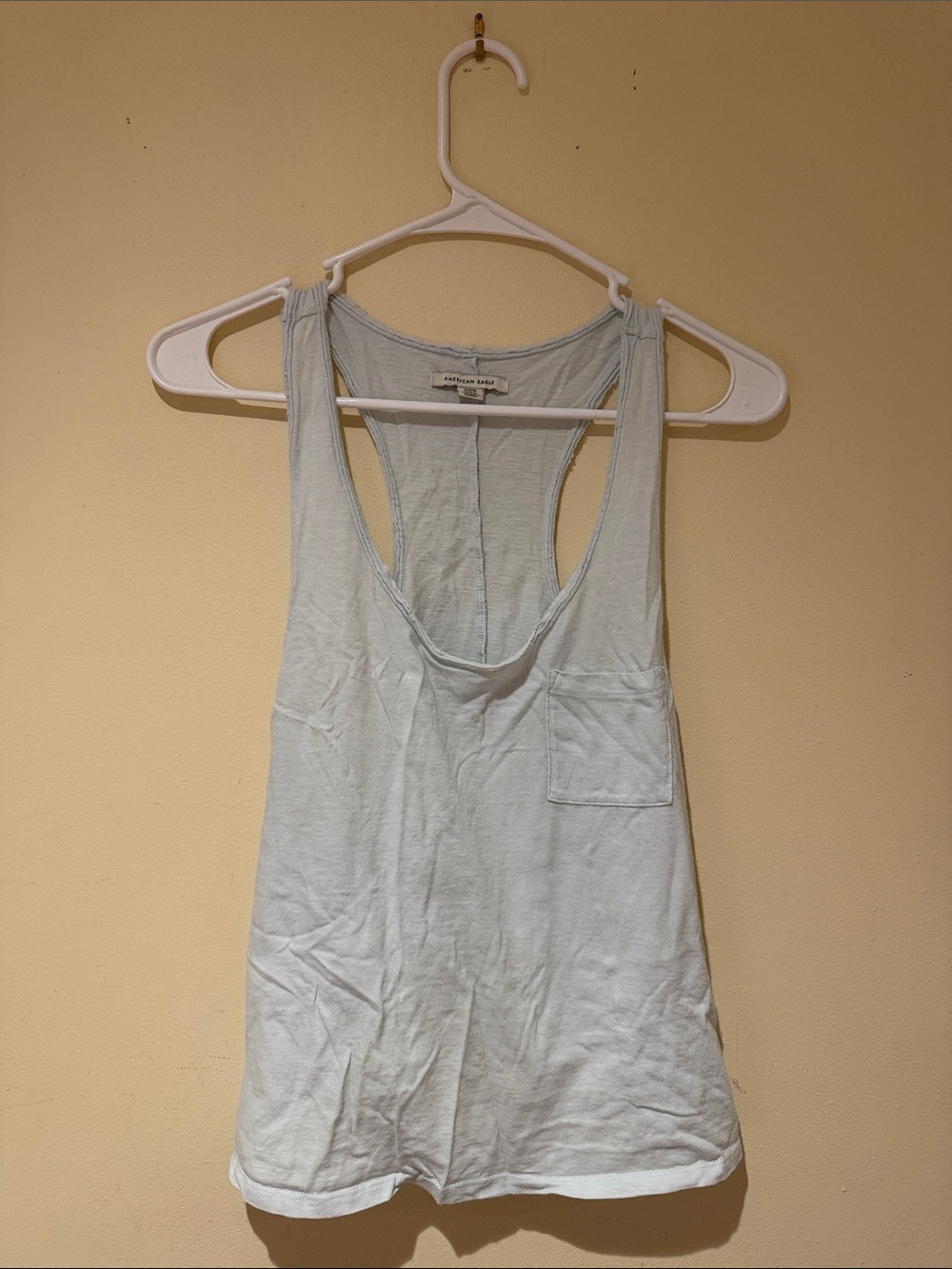 American Eagle Outfitters Pale Blue Racerback Tank with Pocket